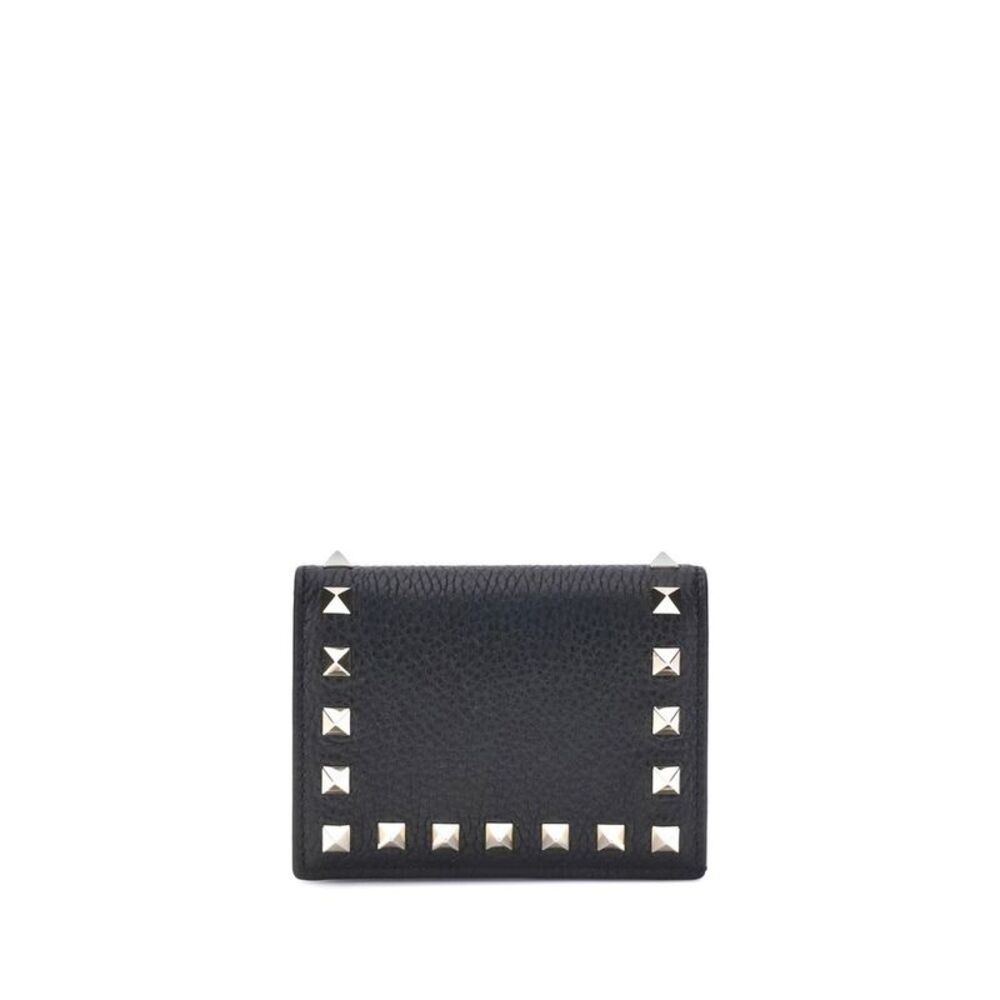 Valentino Garavani Black Calf Leather Bos Taurus Women's Wallet